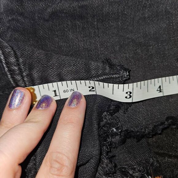 Aerie Black Distressed Elastic Waistband Shorts Womens Size Small - Picture 6 of 6